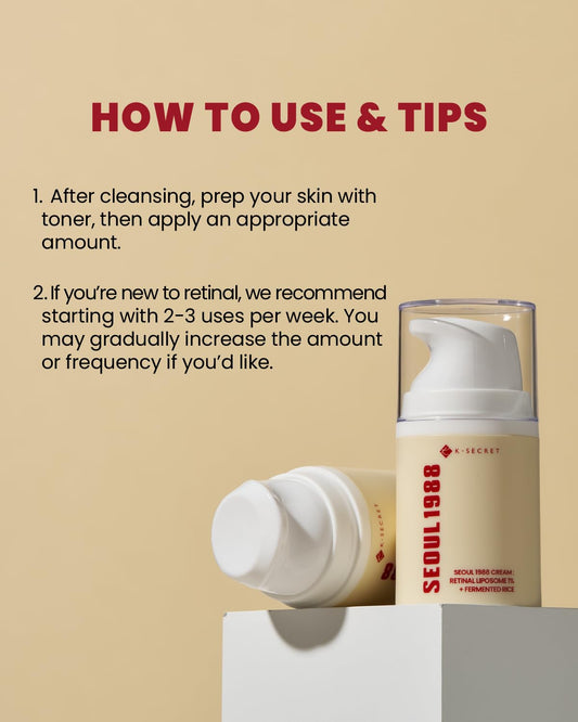 KSECRET - SEOUL 1988 Cream : Retinal Liposome 1% + Fermented Rice