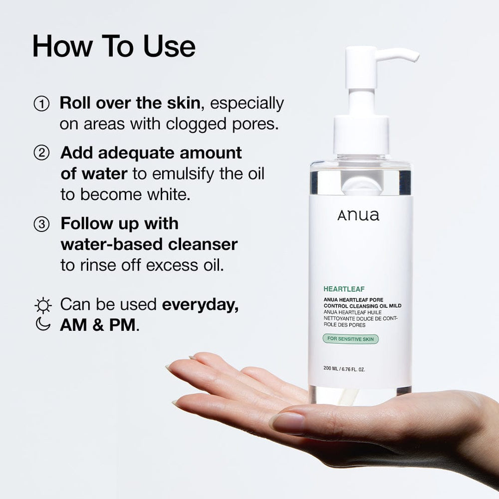 anua heartleaf pore control cleansing oil mild