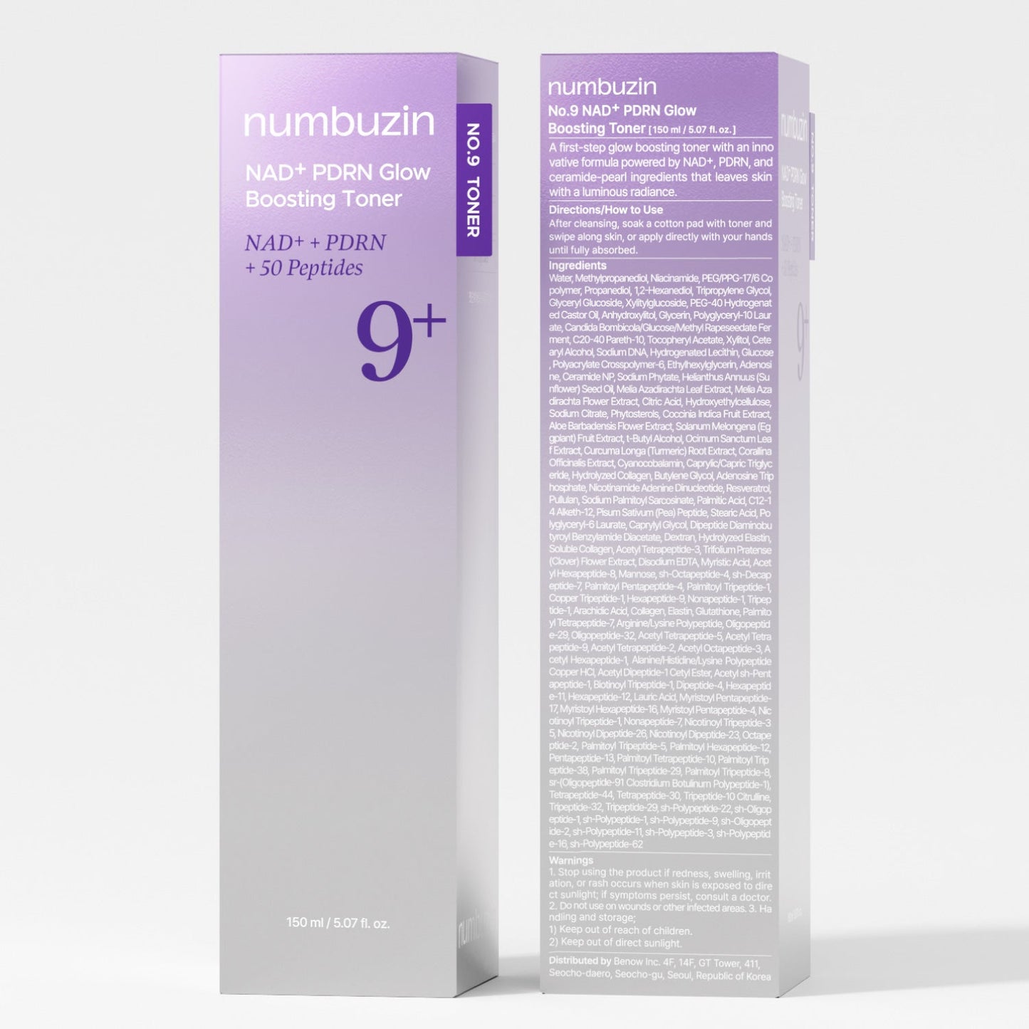 numbuzin - No.9 NAD+ PDRN Glow Boosting Toner