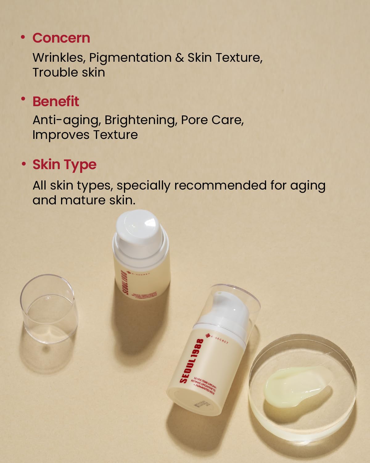 KSECRET - SEOUL 1988 Cream : Retinal Liposome 1% + Fermented Rice