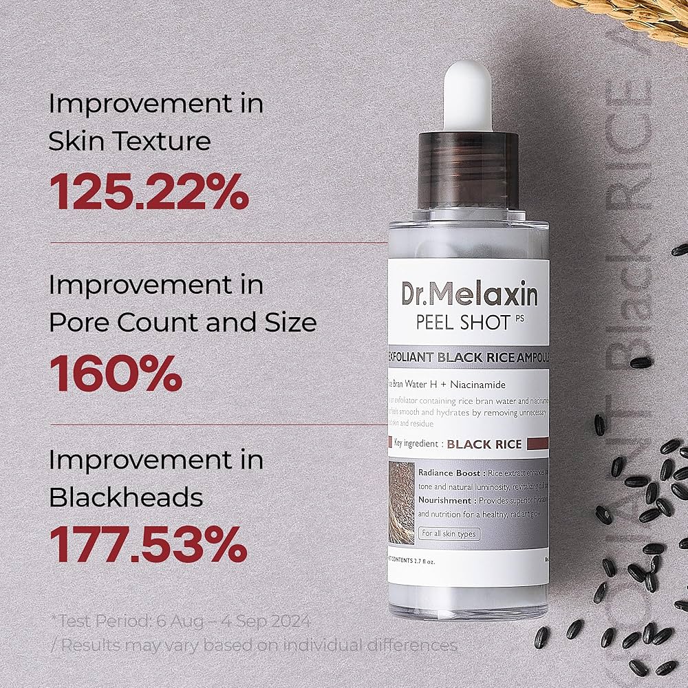 Dr. Melaxin Peel Shot Exfoliant Black Rice Ampoule