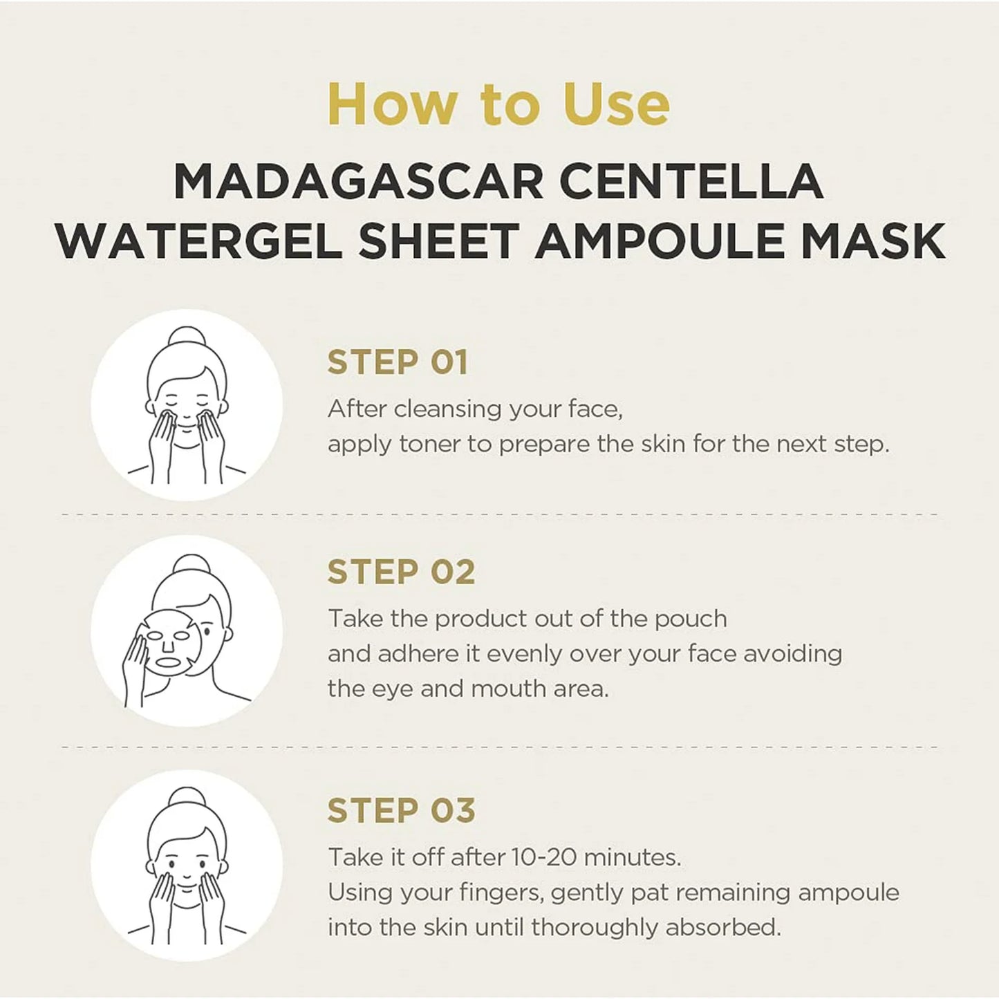 SKIN 1004 - Madagascar Centella Watergel Sheet Ampoule Mask