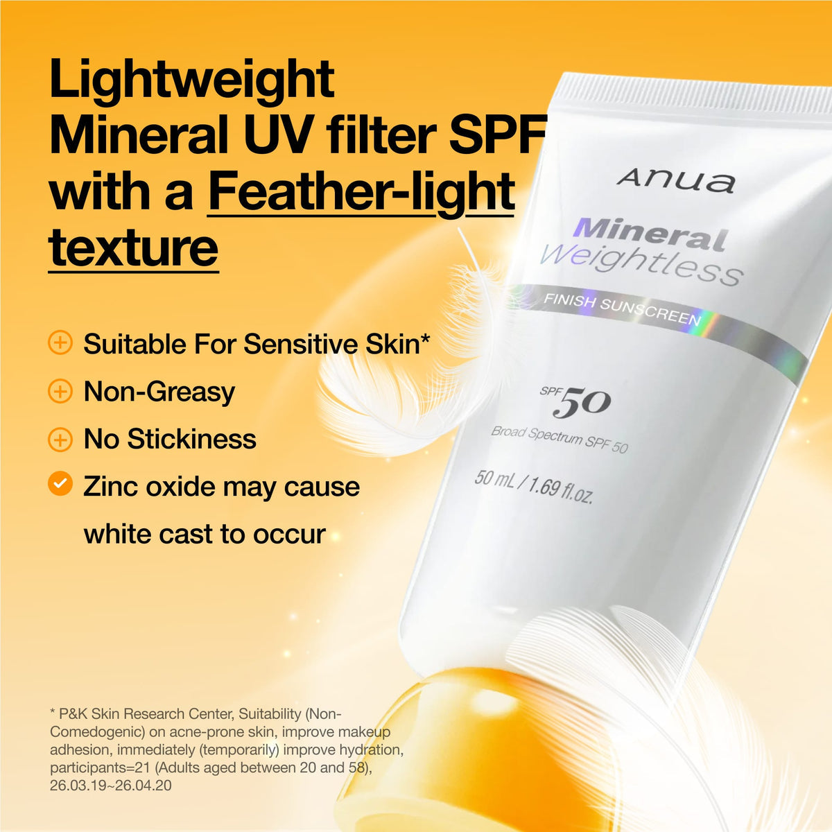Anua Mineral Weightless Finish Sunscreen
