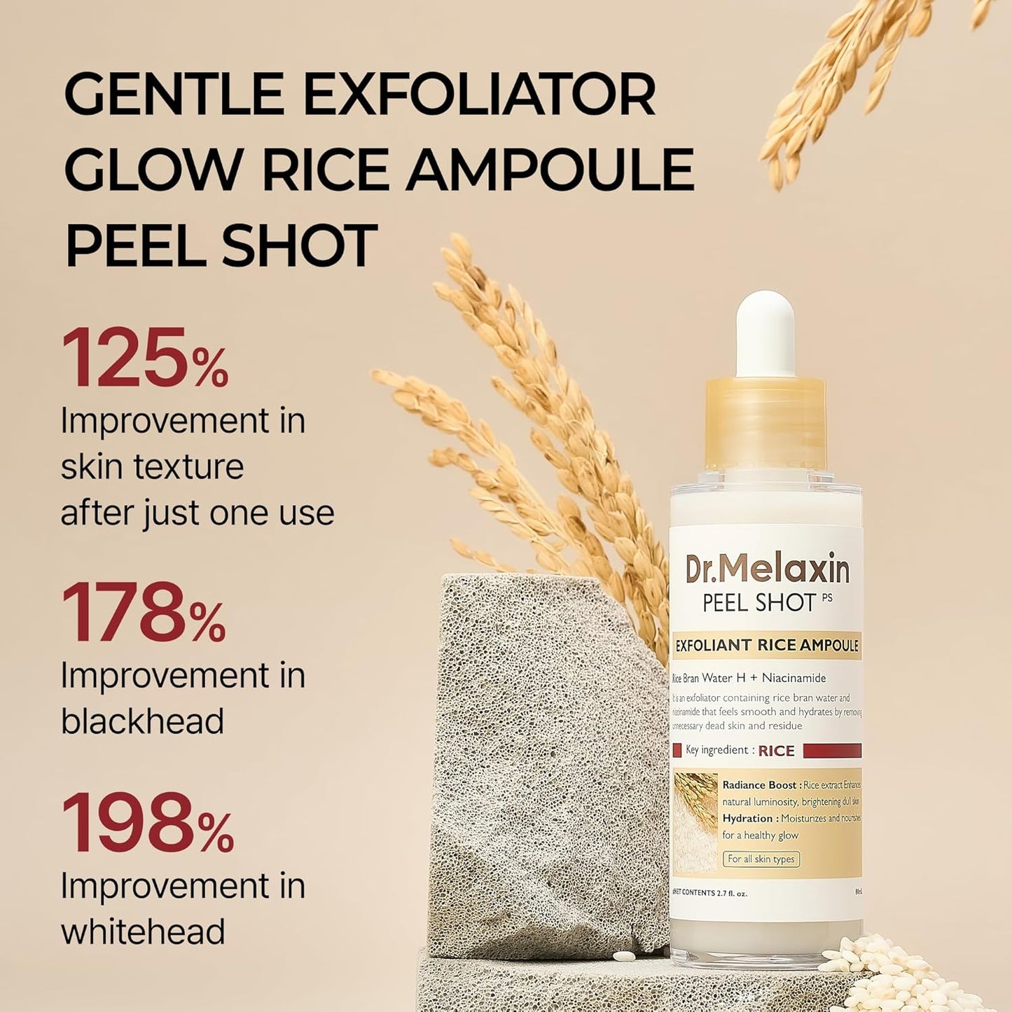 Dr.Melaxin - Peel Shot Exfoliant White Rice Ampoule