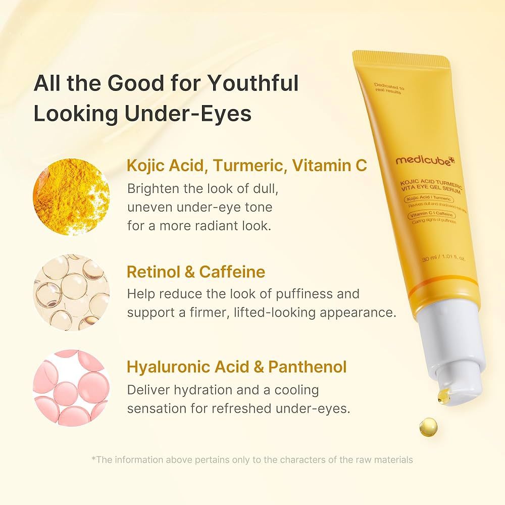 Medicube - KOJIC ACID TURMERIC VITA EYE GEL SERUM