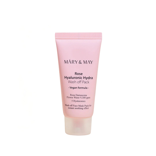 mary&may vegan rose hyaluronic hydra wash off mask