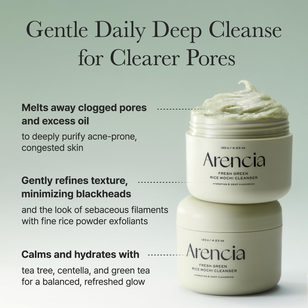 Arencia - Fresh Green Rice Mochi Cleanser