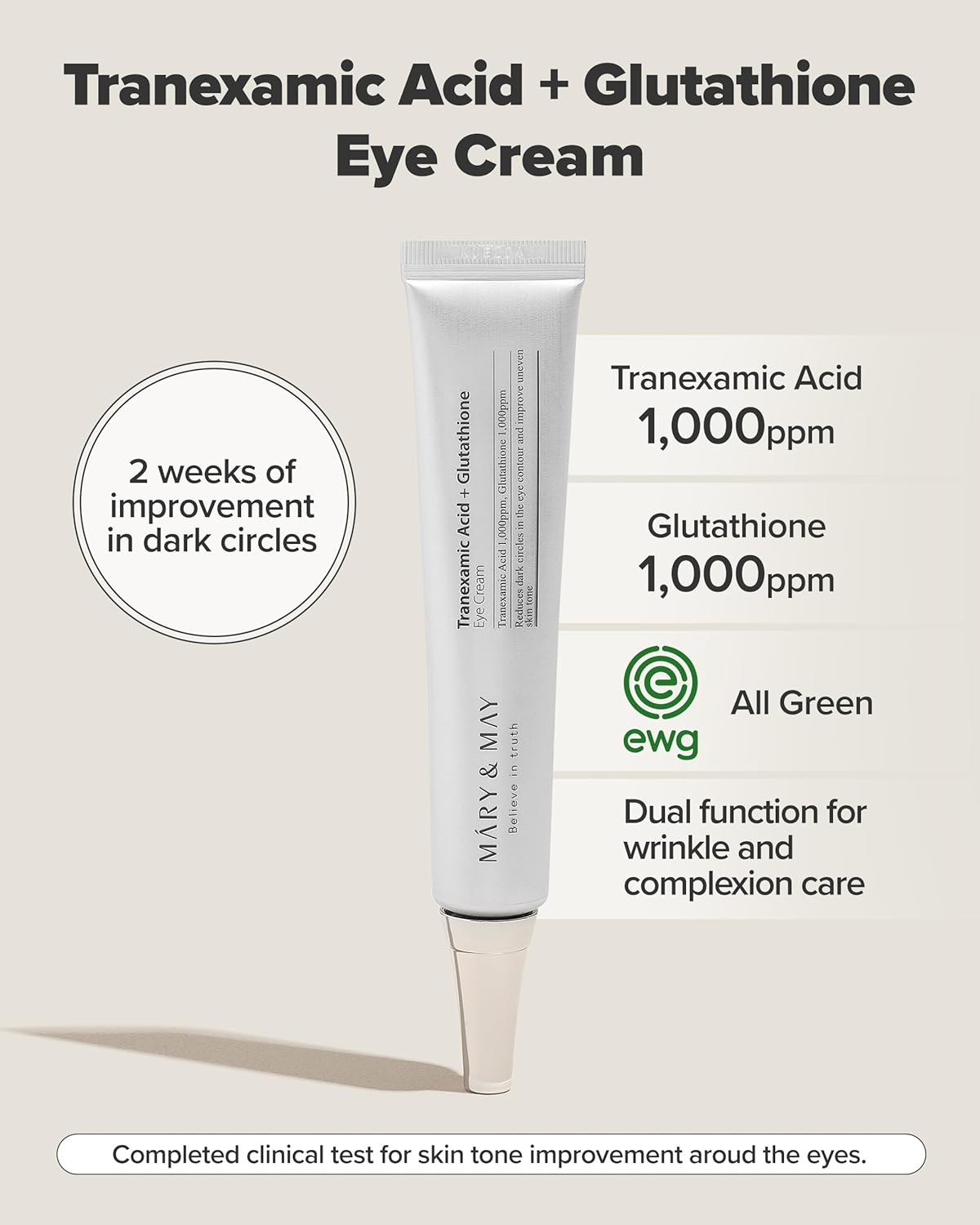Mary&May - Tranexamic Acid + Glutathione Eye Cream