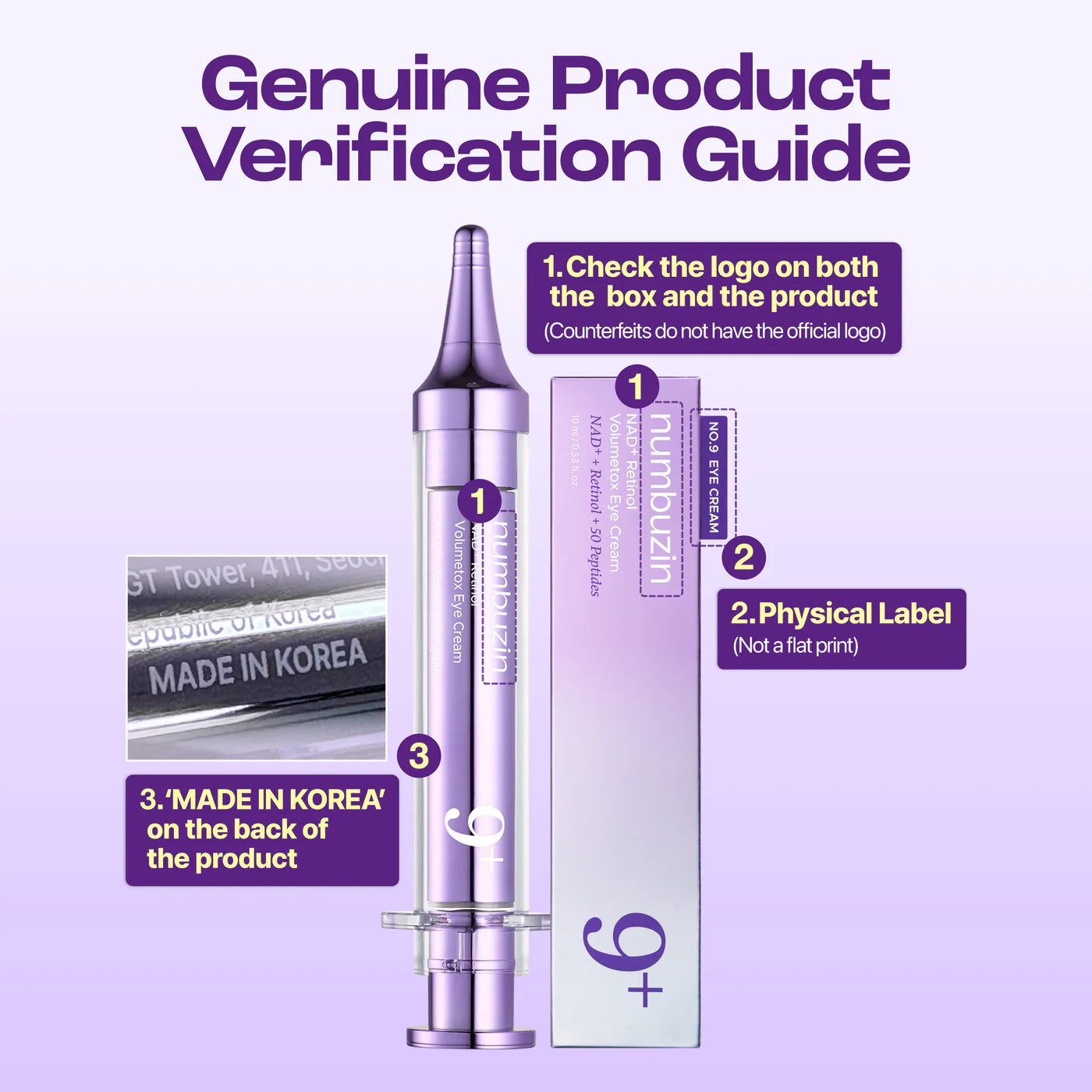 numbuzin - No.9 NAD+ Retinol Volumetox Eye Cream